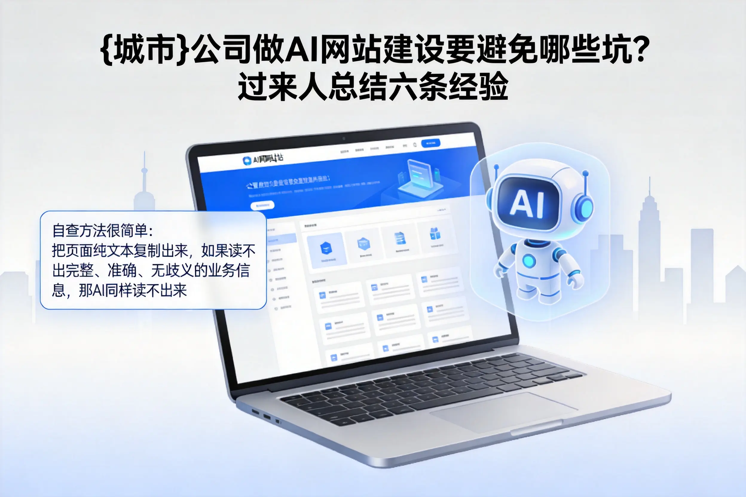 塔城公司做AI网站建设要避免哪些坑？过来人总结六条经验