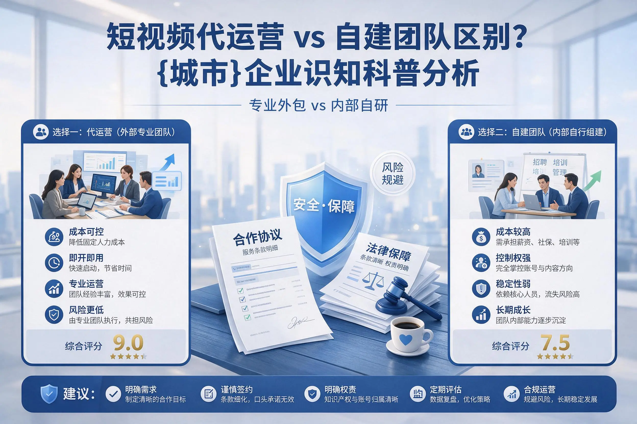 短视频代运营与自建团队区别？塔城企业认知科普分析