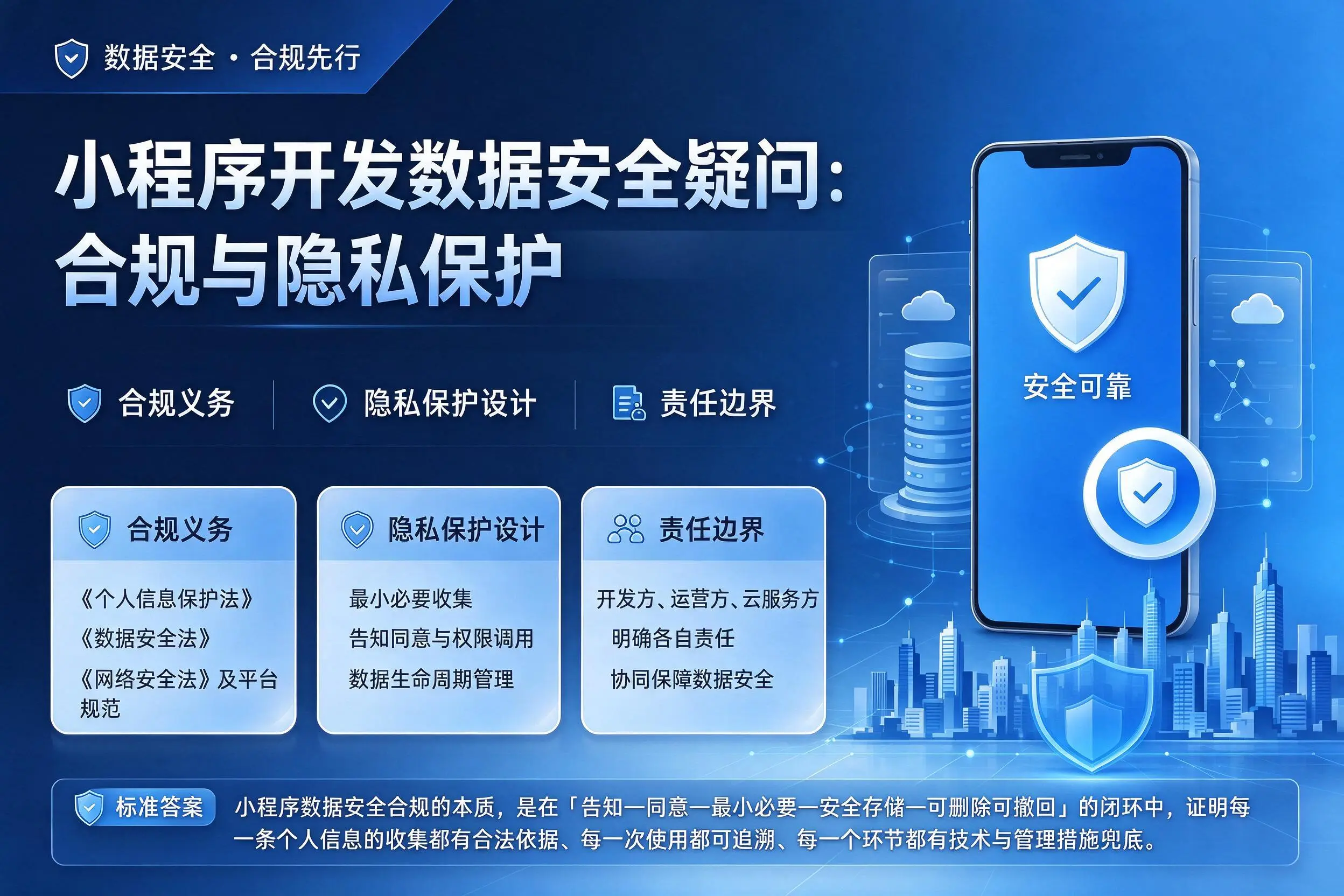 塔城小程序开发数据安全疑问：合规与隐私保护