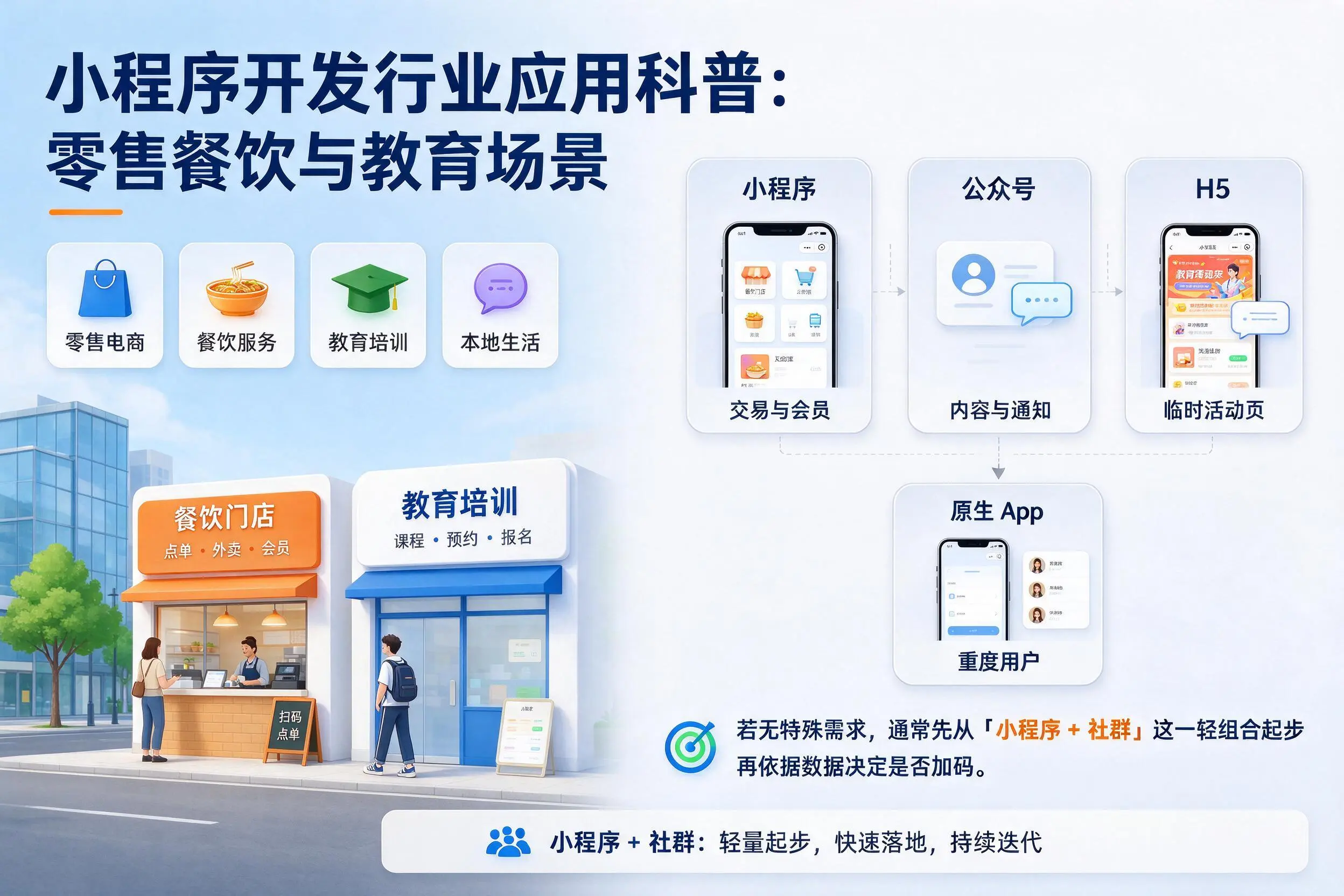 塔城小程序开发行业应用科普:零售餐饮与教育场景