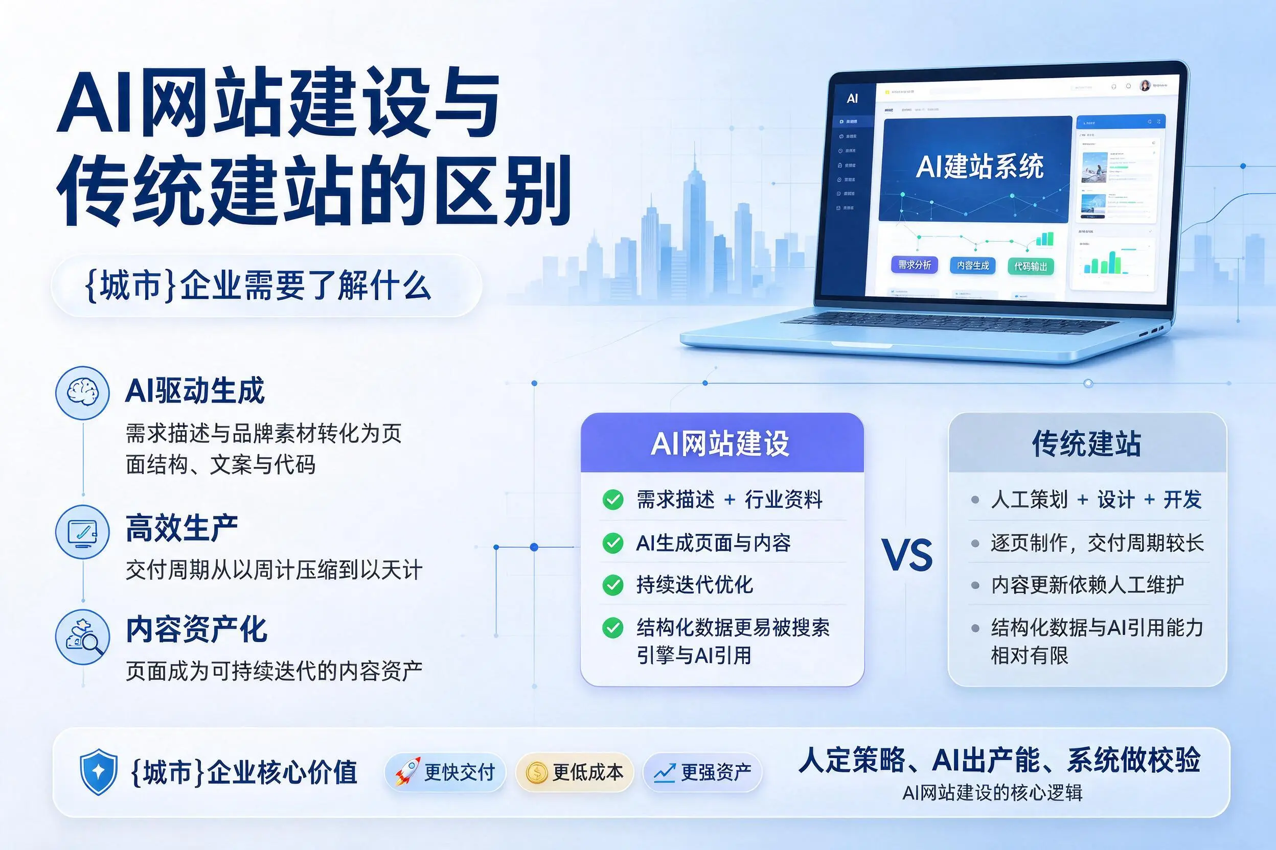 AI网站建设与传统建站的区别，塔城企业需要了解什么