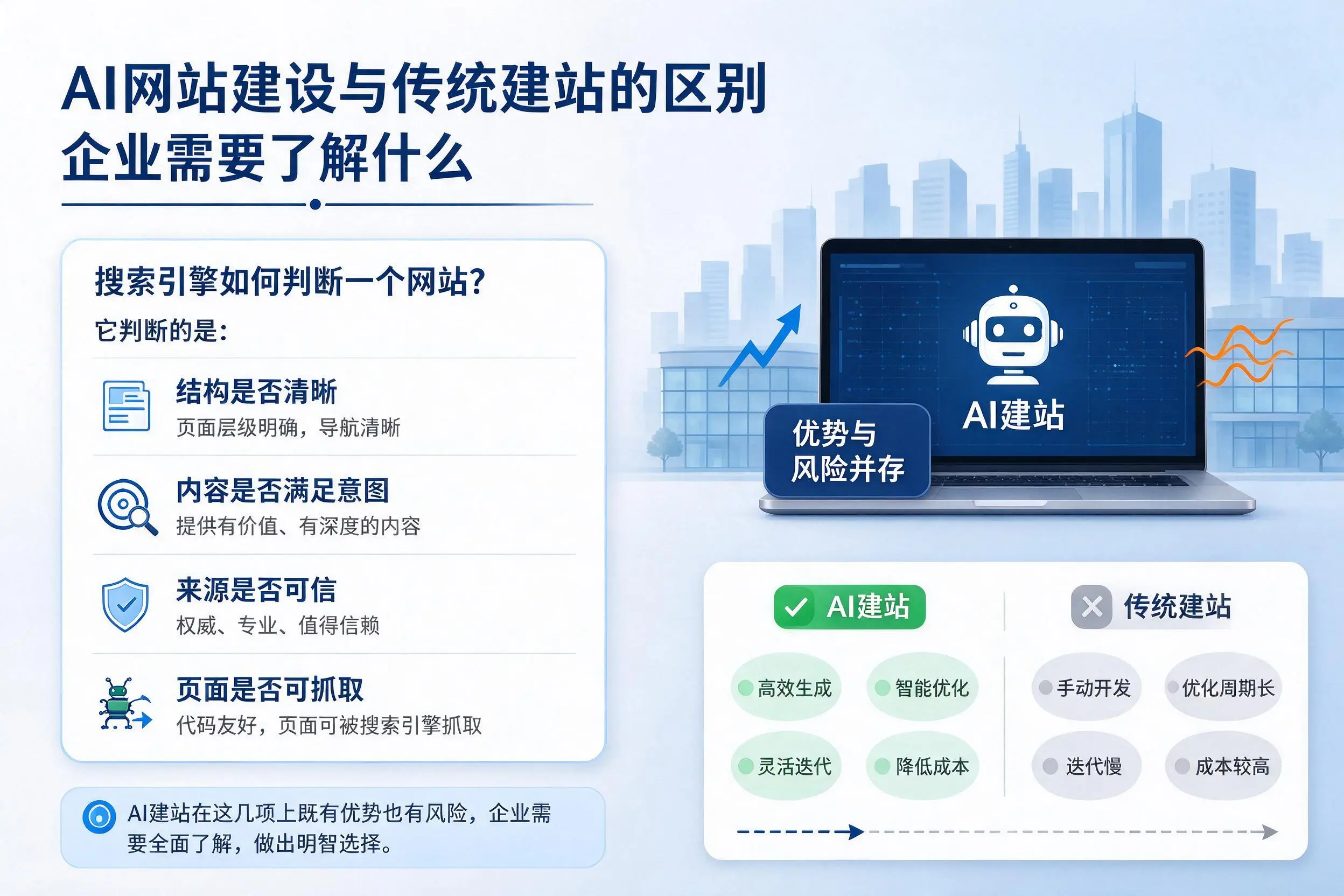 AI网站建设与传统建站的区别，塔城企业需要了解什么