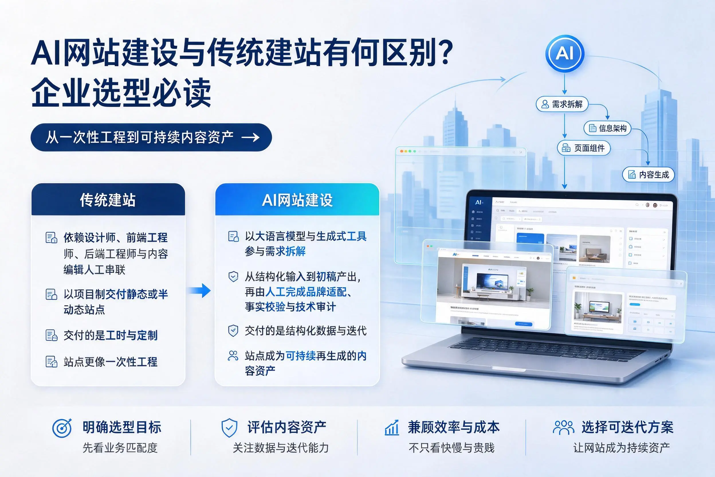 AI网站建设与传统建站有何区别？塔城企业选型必读