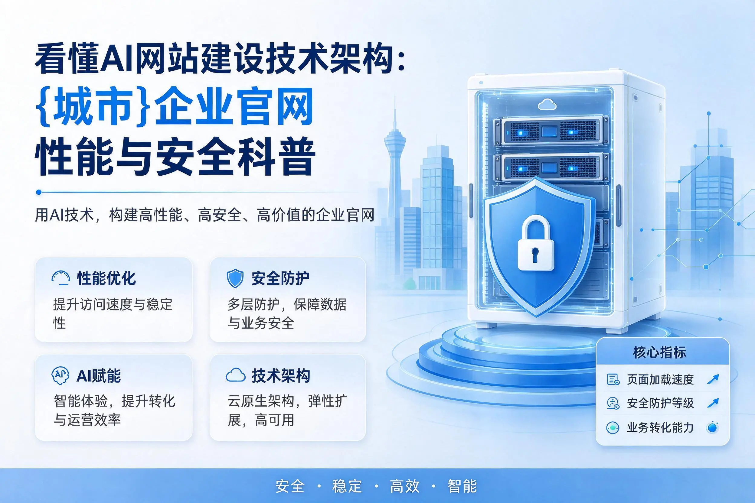 看懂AI网站建设技术架构:塔城企业官网性能与安全科普