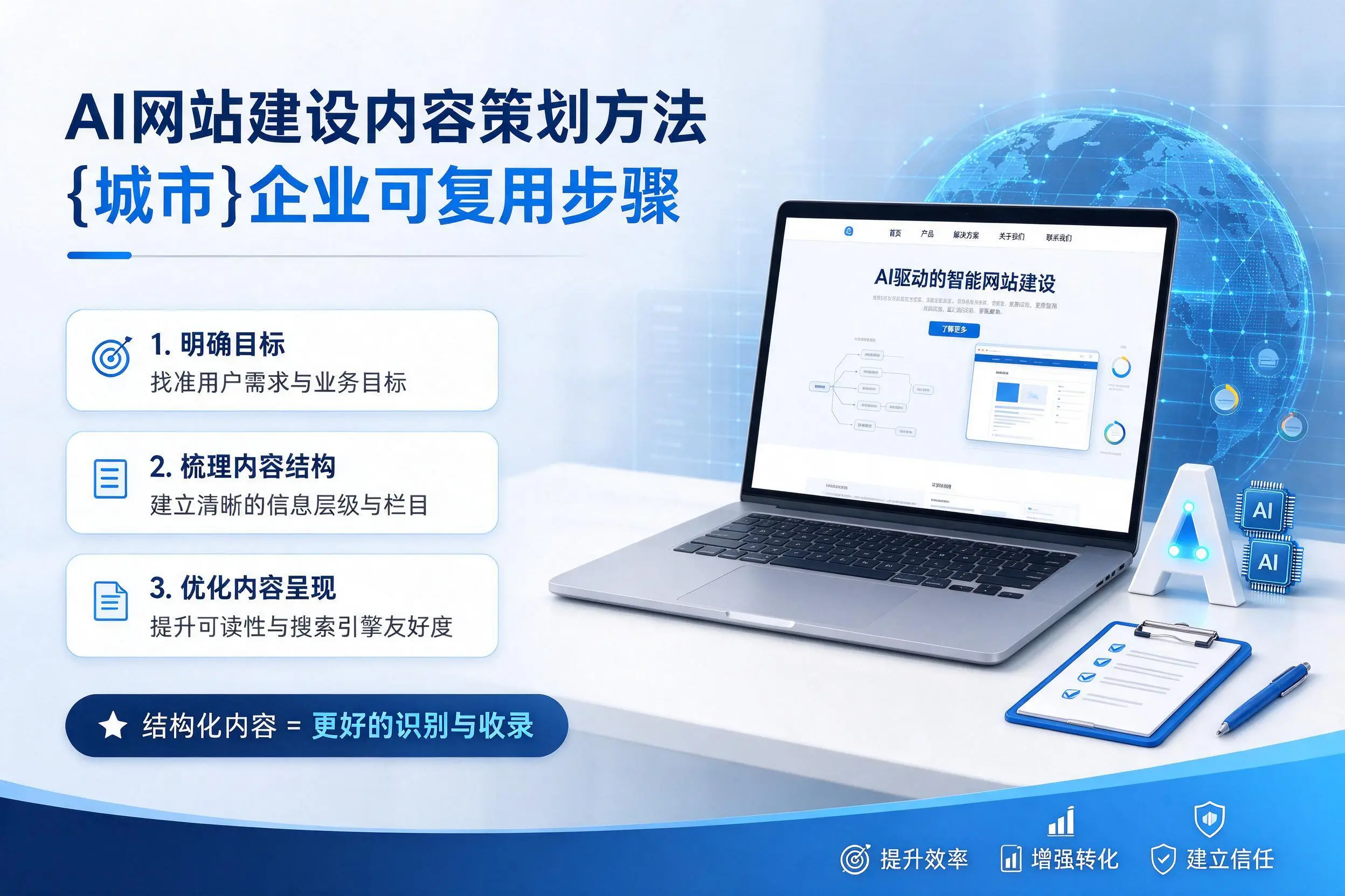 AI网站建设内容策划方法，塔城企业可复用步骤