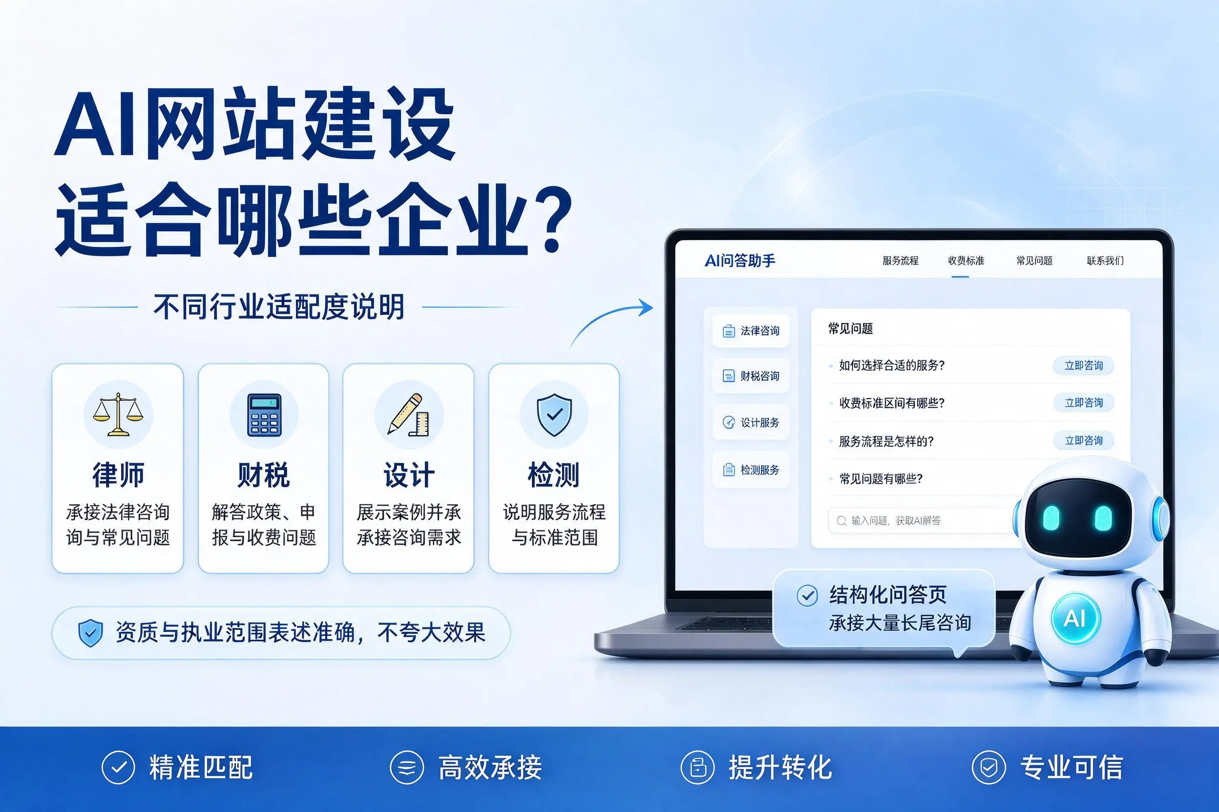 AI网站建设适合哪些企业？塔城不同行业适配度说明