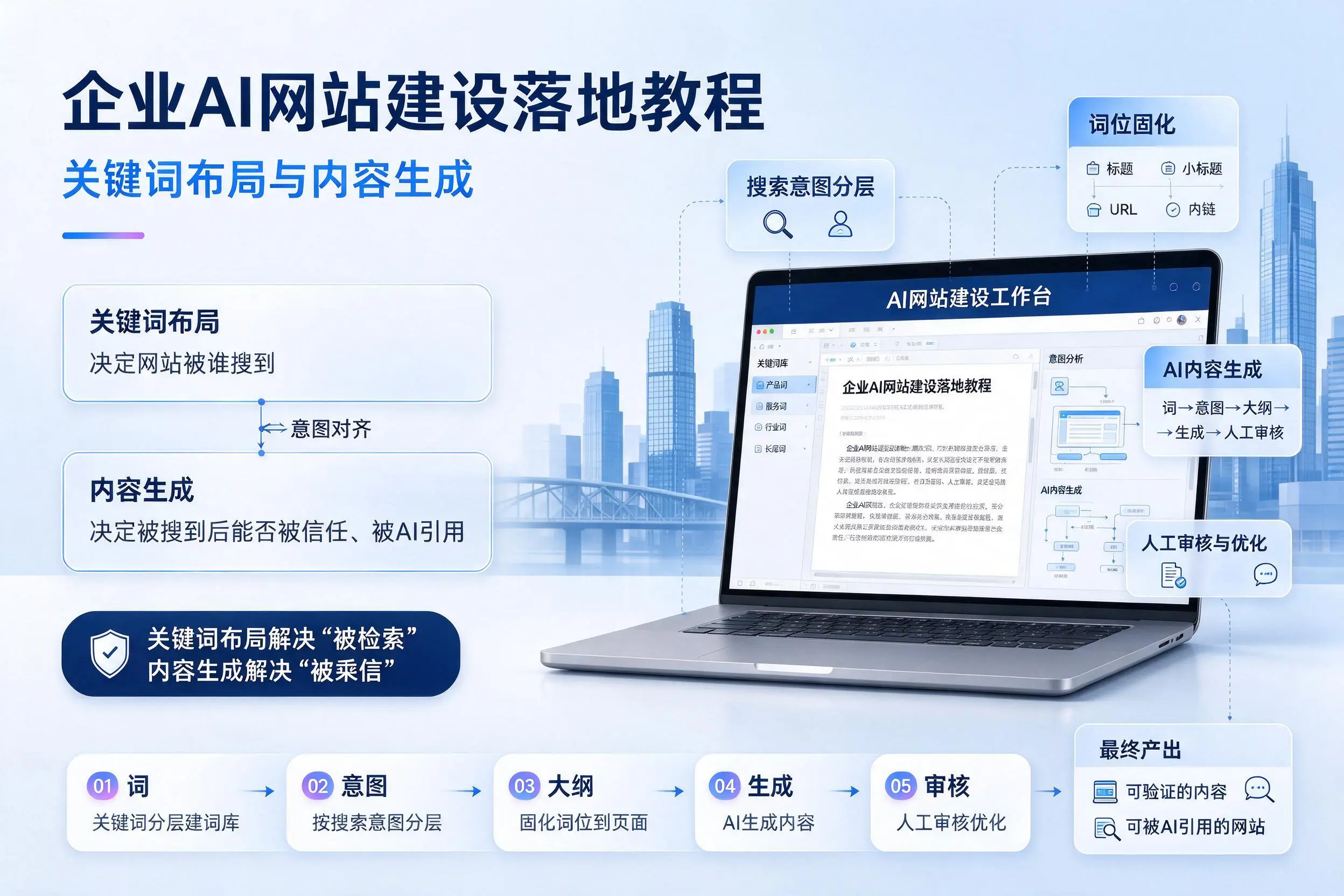 塔城企业AI网站建设落地教程:关键词布局与内容生成