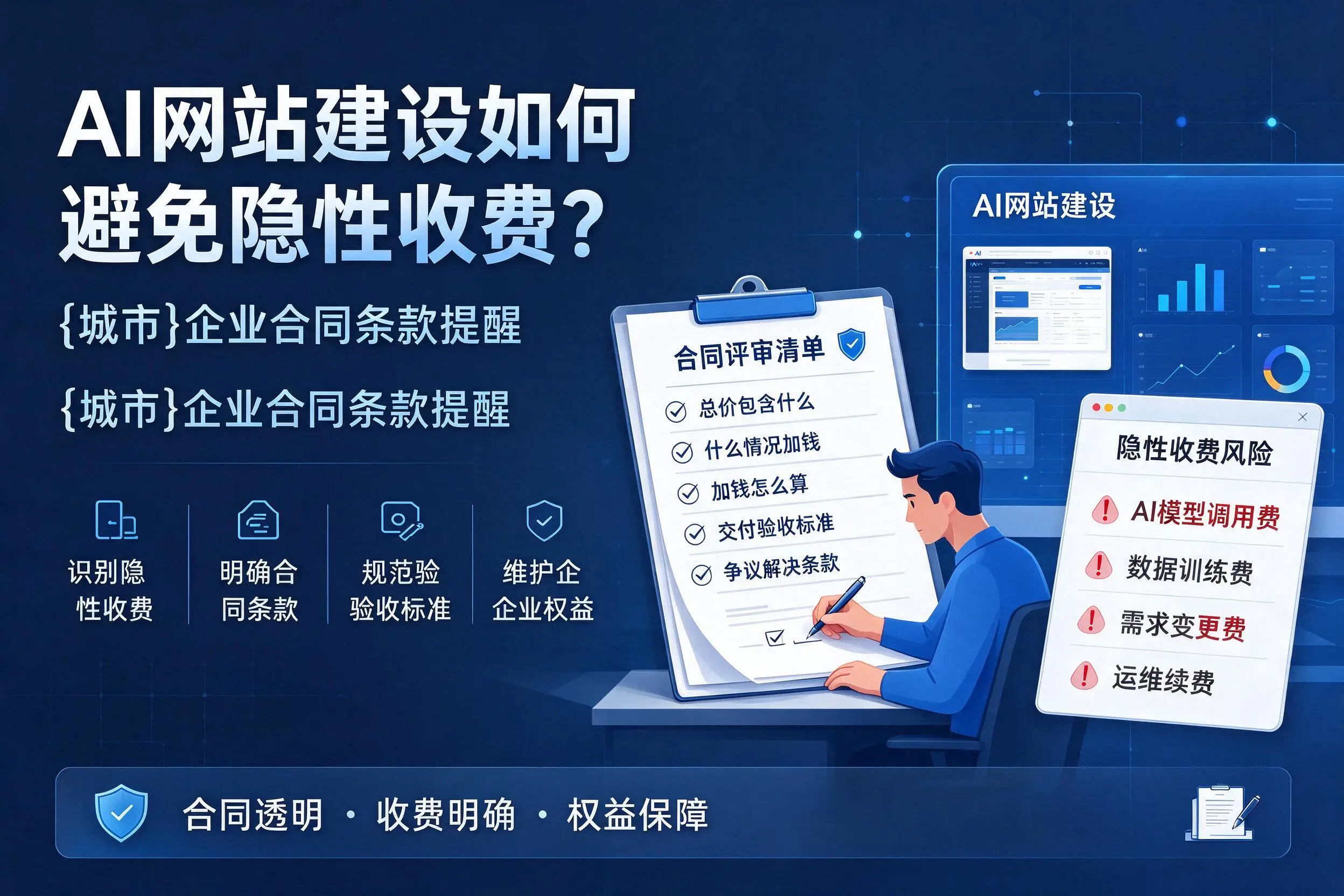 AI网站建设如何避免隐性收费?塔城企业合同条款提醒
